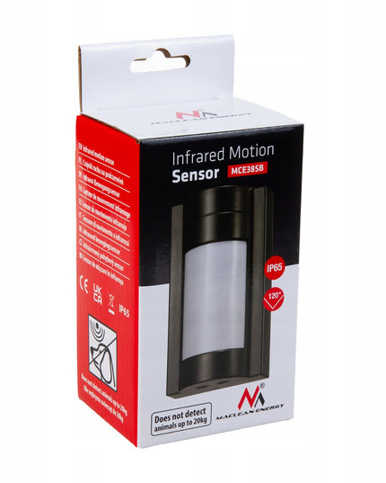 PIR judesio ir prieblandos jutiklis lauko IP65, neaptinka gyvūnų iki 20 kg