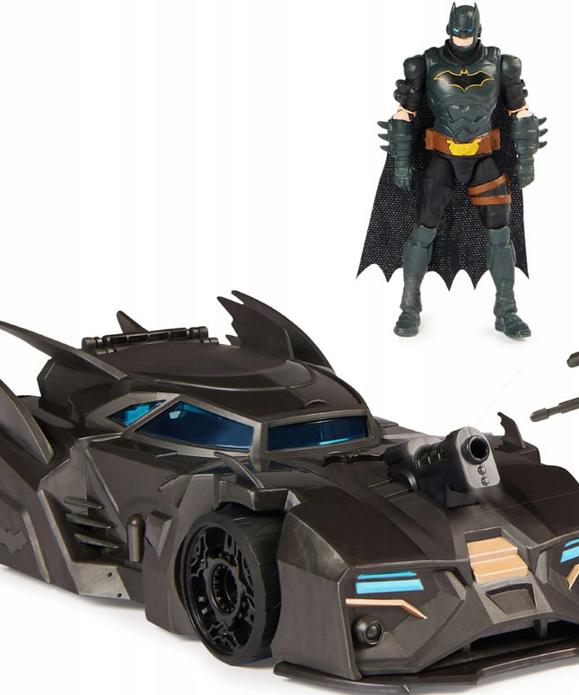 DC Comics Batman figūrėlės rinkinys 10 cm + Crusader Batmobile transporto priemonė 4+