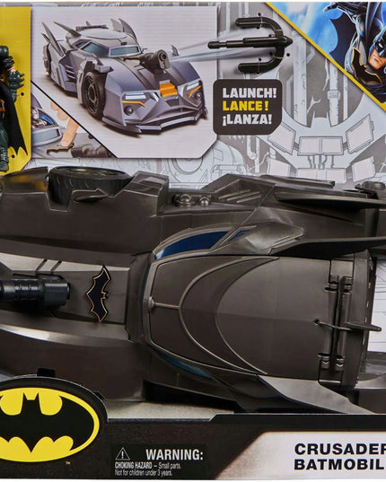 DC Comics Batman figūrėlės rinkinys 10 cm + Crusader Batmobile transporto priemonė 4+