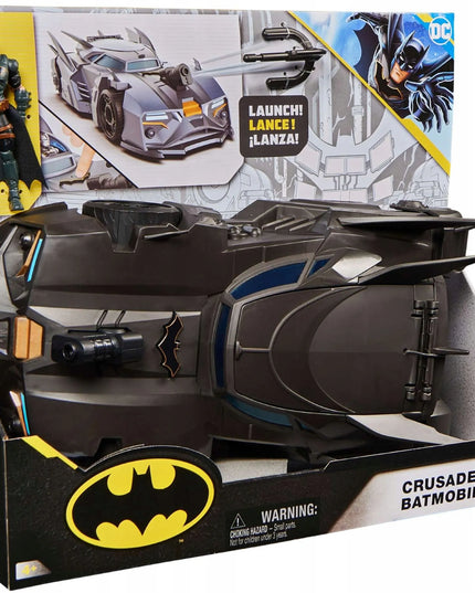 DC Comics Batman figūrėlės rinkinys 10 cm + Crusader Batmobile transporto priemonė 4+