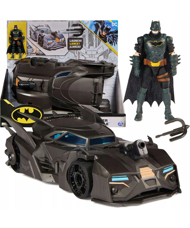 DC Comics Batman figūrėlės rinkinys 10 cm + Crusader Batmobile transporto priemonė 4+