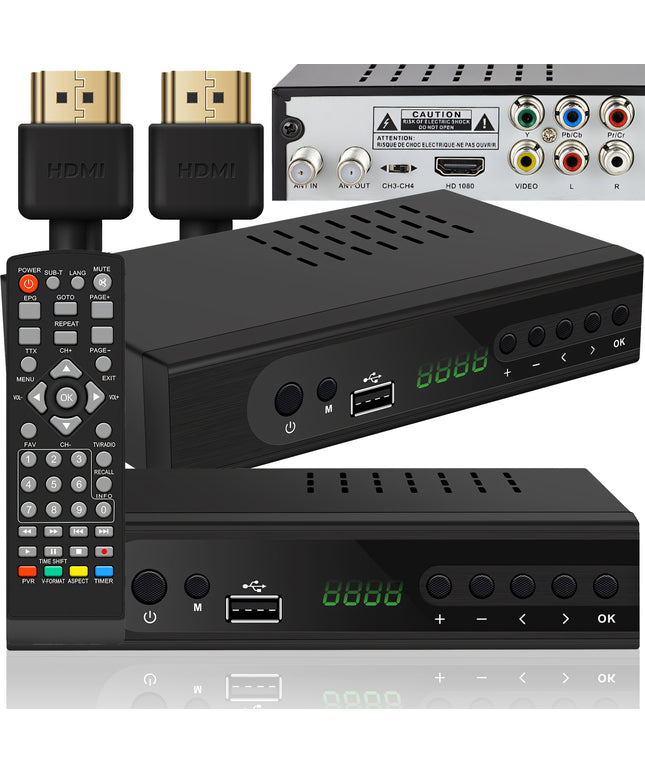 Antžeminės televizijos imtuvas-derintuvas Full HD DVB-T2 HEVC H.265 Universalus