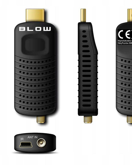 Televizijos imtuvas DVB-T2 HEVC H.265 FULL HD MINI STICK su nuotolinio valdymo pulteliu ir baterijomis