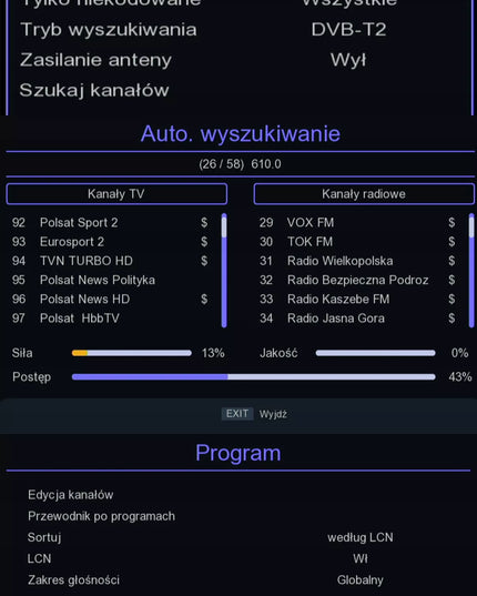Televizijos imtuvas DVB-T2 HEVC H.265 FULL HD MINI STICK su nuotolinio valdymo pulteliu ir baterijomis