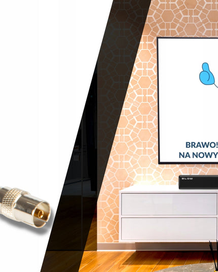 Televizijos imtuvas DVB-T2 HEVC H.265 FULL HD MINI STICK su nuotolinio valdymo pulteliu ir baterijomis