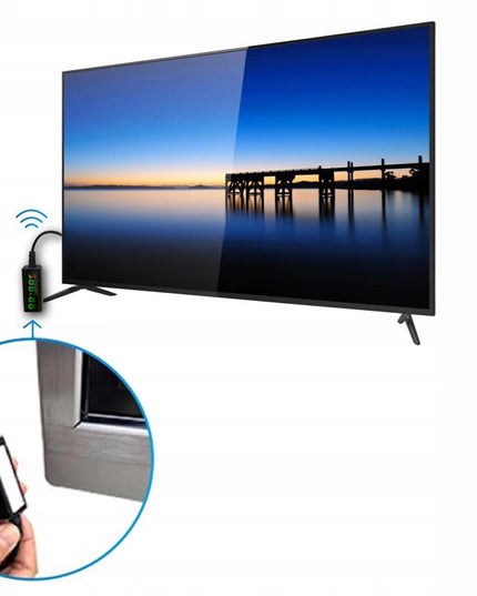 Televizijos imtuvas DVB-T2 HEVC H.265 FULL HD MINI STICK su nuotolinio valdymo pulteliu ir baterijomis