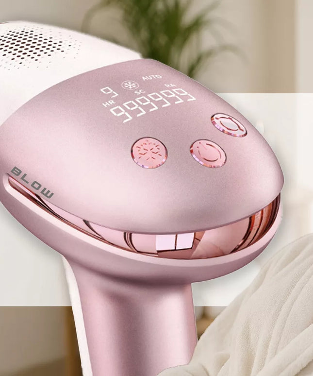 BLOW IPL 900 Pro lazerinis plaukų šalinimo aparatas veidui, kūnui ir bikini zonai, neskausminga depiliacija