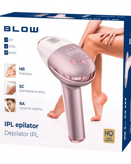 BLOW IPL 900 Pro lazerinis plaukų šalinimo aparatas veidui, kūnui ir bikini zonai, neskausminga depiliacija