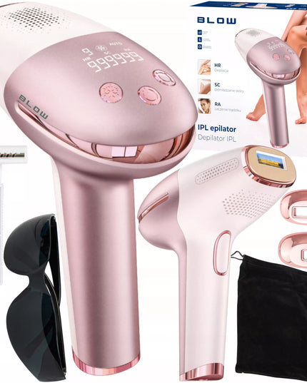 BLOW IPL 900 Pro lazerinis plaukų šalinimo aparatas veidui, kūnui ir bikini zonai, neskausminga depiliacija
