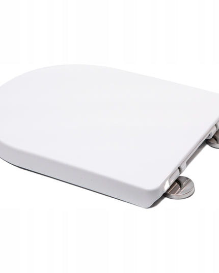 Balta, švelniai nusileidžianti, atsegama tualeto sėdynė ir dangtis, skirta CERSANIT, KOŁO, ROCA