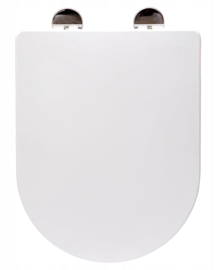 Balta, švelniai nusileidžianti, atsegama tualeto sėdynė ir dangtis, skirta CERSANIT, KOŁO, ROCA