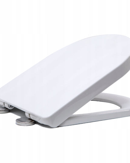 Balta, švelniai nusileidžianti, atsegama tualeto sėdynė ir dangtis, skirta CERSANIT, KOŁO, ROCA