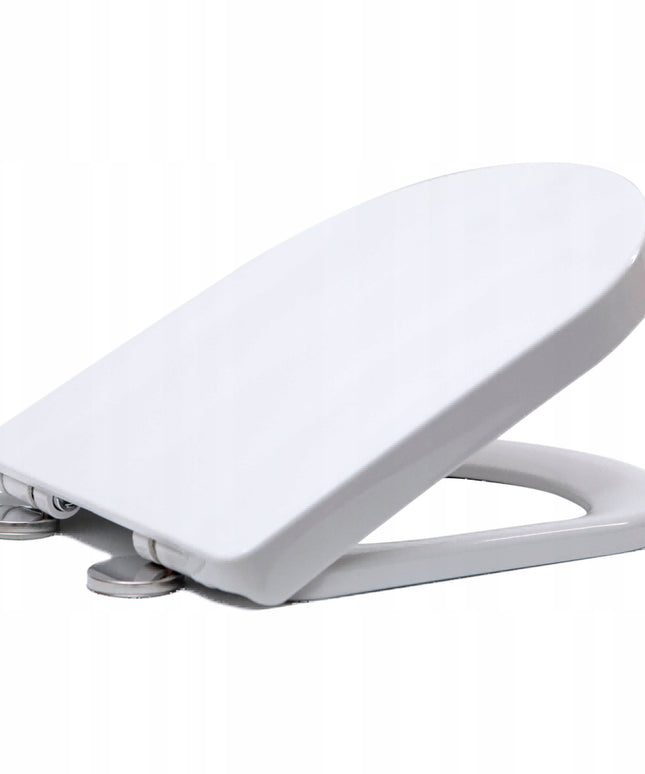 Balta, švelniai nusileidžianti, atsegama tualeto sėdynė ir dangtis, skirta CERSANIT, KOŁO, ROCA