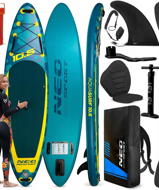 SUP lenta, irklentė AQUASURF 320 x 84 x 15 cm Neo-Sport, pilnas komplektas