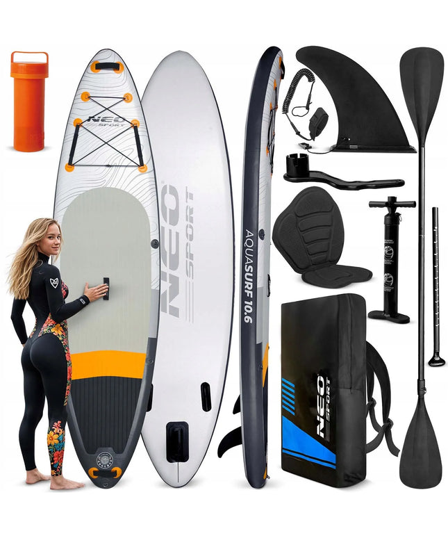 SUP lenta, irklentė AQUASURF 320 x 84 x 15 cm Neo-sport pilnas komplektas plaukimui
