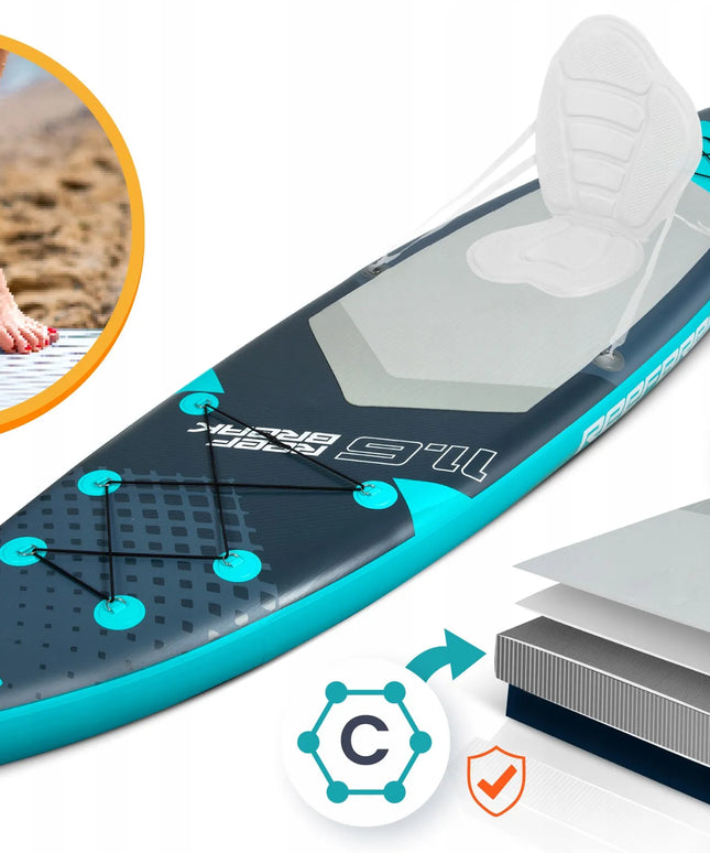 SUP lenta, irklentė Neo-sport Reefbreak 350 x 81 x 15 cm visapusiškas rinkinys