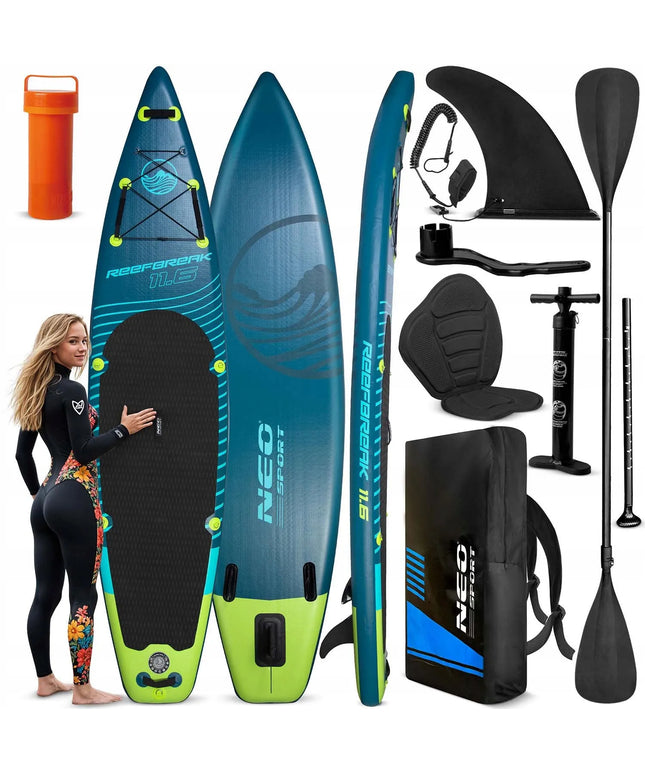 SUP lenta, irklentė Neo-sport ReefBreak 350 x 81 x 15 cm, pilnas komplektas