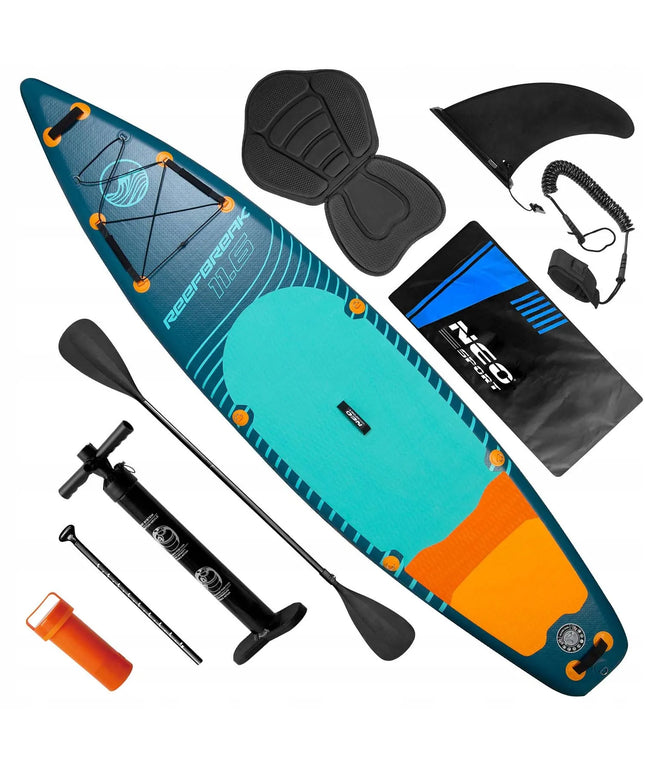 SUP lenta Neo-sport Reefbreak 350x81x15 cm, pilnas irklavimo rinkinys