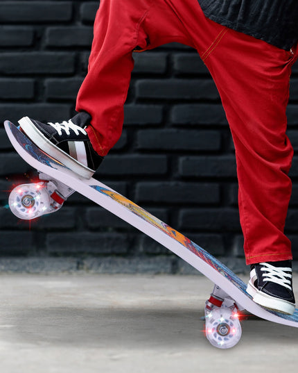 RIEDLENTĖ FISZKA VAIKAMS SU RANKENA DENYJE ŠVIEČIANTYS LED RATUKAI TVIRTA