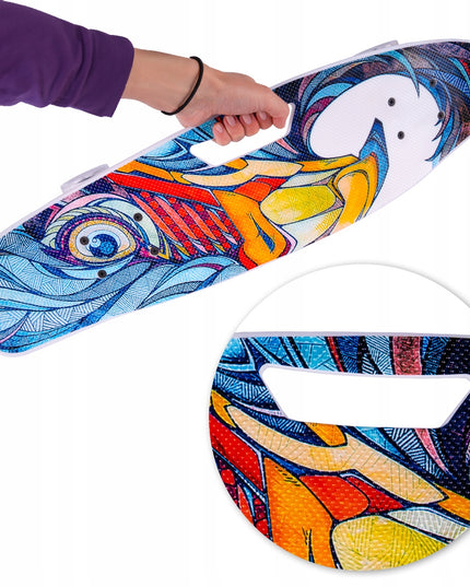 RIEDLENTĖ FISZKA VAIKAMS SU RANKENA DENYJE ŠVIEČIANTYS LED RATUKAI TVIRTA