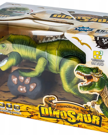 „MalPlay“ nuotoliniu būdu valdomas interaktyvus T-Rex dinozauras – vaikšto, riaumoja, šviečia