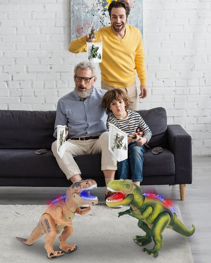„MalPlay“ nuotoliniu būdu valdomas interaktyvus T-Rex dinozauras – vaikšto, riaumoja, šviečia