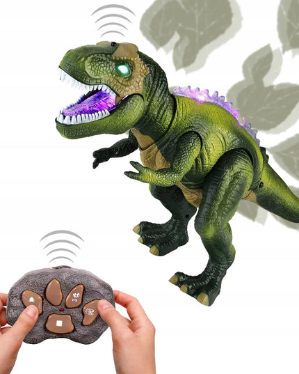 „MalPlay“ nuotoliniu būdu valdomas interaktyvus T-Rex dinozauras – vaikšto, riaumoja, šviečia