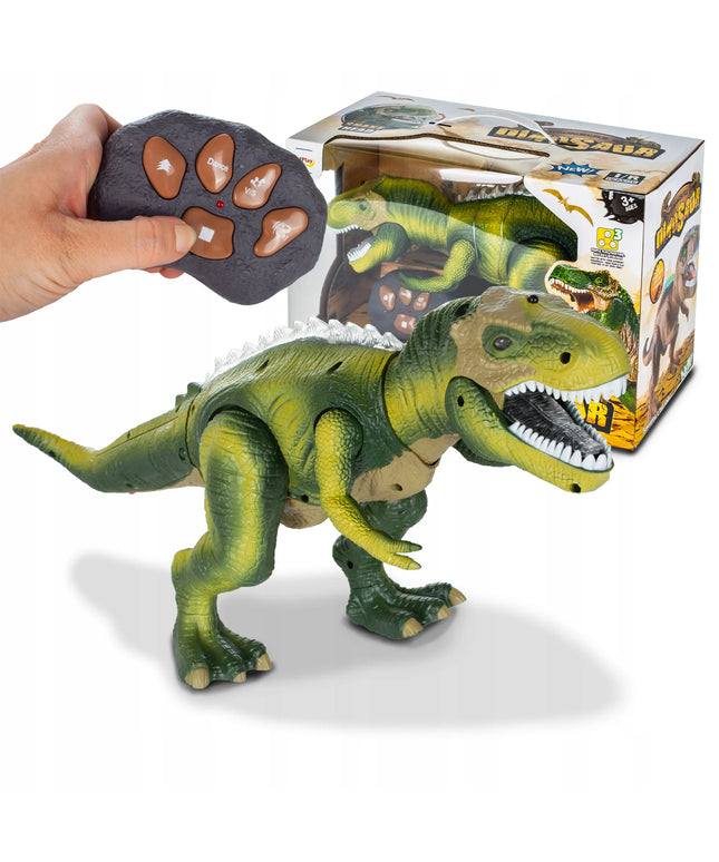 „MalPlay“ nuotoliniu būdu valdomas interaktyvus T-Rex dinozauras – vaikšto, riaumoja, šviečia
