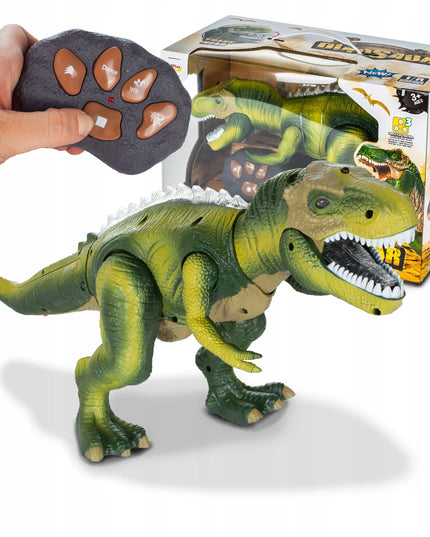 „MalPlay“ nuotoliniu būdu valdomas interaktyvus T-Rex dinozauras – vaikšto, riaumoja, šviečia