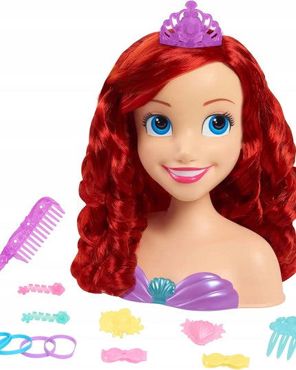 Disney Ariel plaukų formavimo ir šukavimo galva 14 dalių