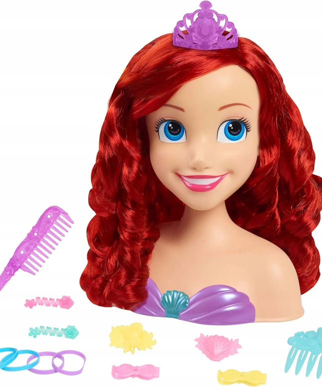 Disney Ariel plaukų formavimo ir šukavimo galva 14 dalių