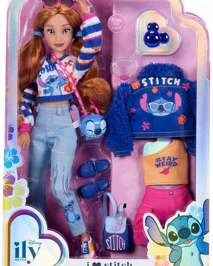 DISNEY ILY 4EVER madinga 30 cm lėlė su Stitch motyvais ir priedais