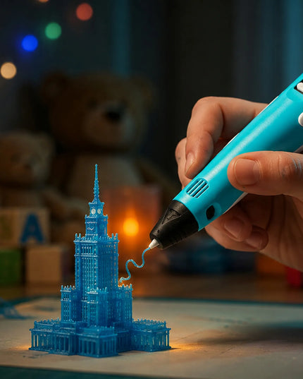 BLOW 3D rašiklio rinkinys vaikams su stovu, įkrovikliu ir 115 m kaitinimo siūlelių