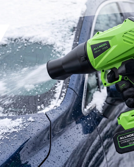 Belaidė elektrinė sodo lapų pūstuvas ALLNOEL bešepetėlinė 2x4Ah TURBO