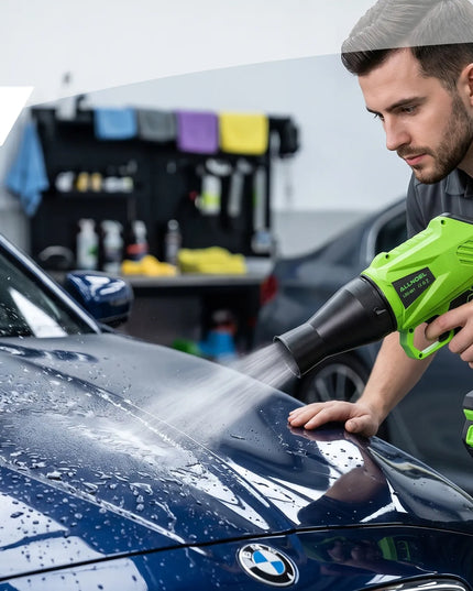 Belaidė elektrinė sodo lapų pūstuvas ALLNOEL bešepetėlinė 2x4Ah TURBO