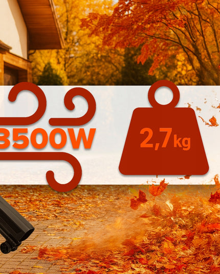 Elektrinis sodo lapų pūstuvų siurblys smulkintuvas galingas 3500W