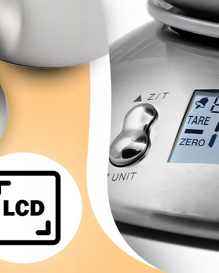 Tikslios elektroninės virtuvinės svarstyklės su dubeniu, 1g-5kg, nerūdijančio plieno (INOX), laikmatis, termometras