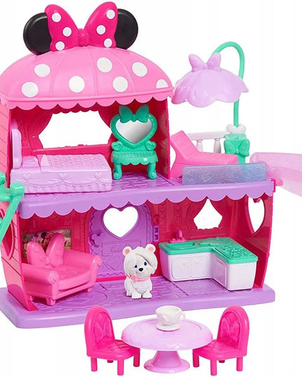 Just Play Minnie Mouse dviejų aukštų namelis su čiuožykla, figūrėlėmis ir aksesuarais + dovana
