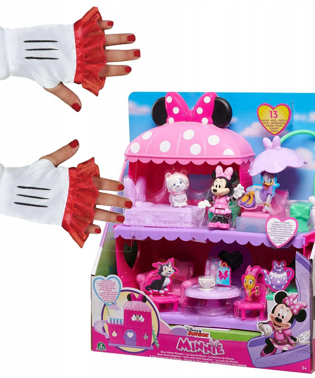 Just Play Minnie Mouse dviejų aukštų namelis su čiuožykla, figūrėlėmis ir aksesuarais + dovana