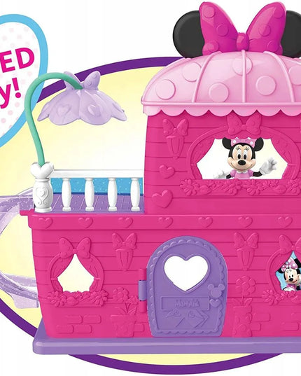 Just Play Minnie Mouse dviejų aukštų namelis su čiuožykla, figūrėlėmis ir aksesuarais + dovana