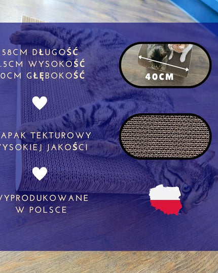 Plati balta kartoninė draskyklė Mruu&Pruu Sigma