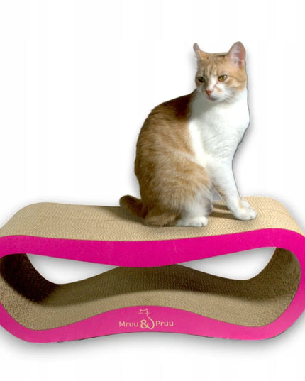 Didelė kartoninė draskyklė-gultas katėms 78x28x24 cm Mruu&Pruu