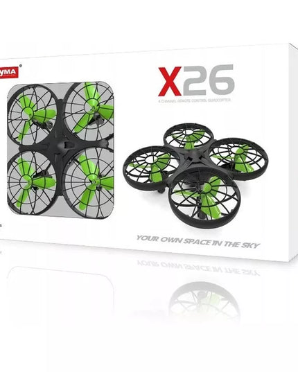 SYMA X26 nuotoliniu būdu valdomas išmanusis dronas vaikams, 2,4 GHz, LED apšvietimas, 3D režimas