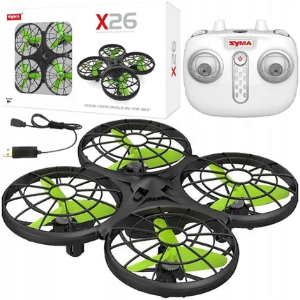 SYMA X26 nuotoliniu būdu valdomas išmanusis dronas vaikams, 2,4 GHz, LED apšvietimas, 3D režimas