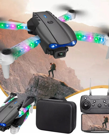 Bedee E99 sulankstomas dronas su kamera, LED apšvietimu ir laikymo krepšiu