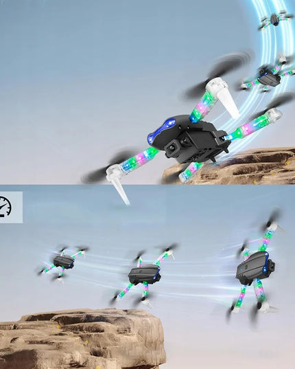 Bedee E99 sulankstomas dronas su kamera, LED apšvietimu ir laikymo krepšiu
