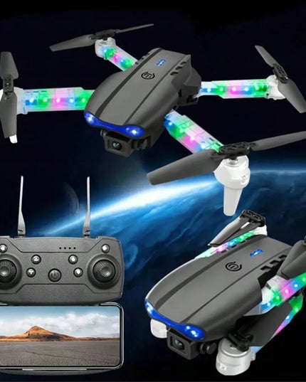 Bedee E99 sulankstomas dronas su kamera, LED apšvietimu ir laikymo krepšiu