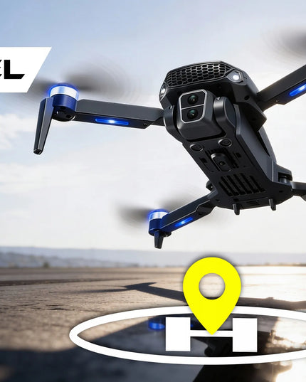 A88GT dronas su 2 kameromis, Wi‑Fi, valdikliu su ekranu, 3 akumuliatoriais, bešepetėliu varikliu, 300 m veikimo nuotoliu, 130 g
