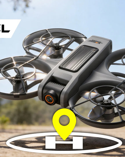 Dronas su LCD ekranu turinčiu valdikliu, bešepetėliniu varikliu, 2 kameromis, „Wi-Fi“ ir 3 akumuliatoriais, 150 g