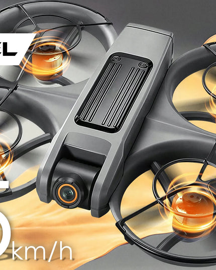 Dronas su LCD ekranu turinčiu valdikliu, bešepetėliniu varikliu, 2 kameromis, „Wi-Fi“ ir 3 akumuliatoriais, 150 g